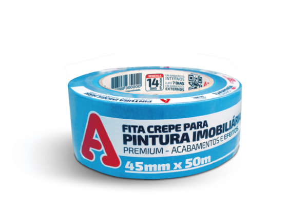 Fita Crepe Azul Neon - 45mmx50m - Adere