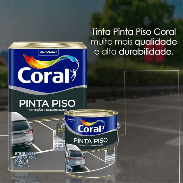 Tinta Piso Cinza escuro - 18L - Coral - Image 3
