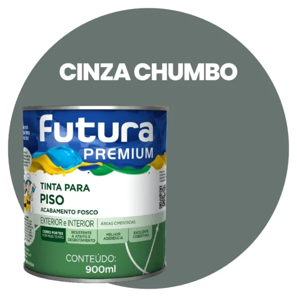 Tinta Piso Cinza Chumbo - 900ml - Futura
